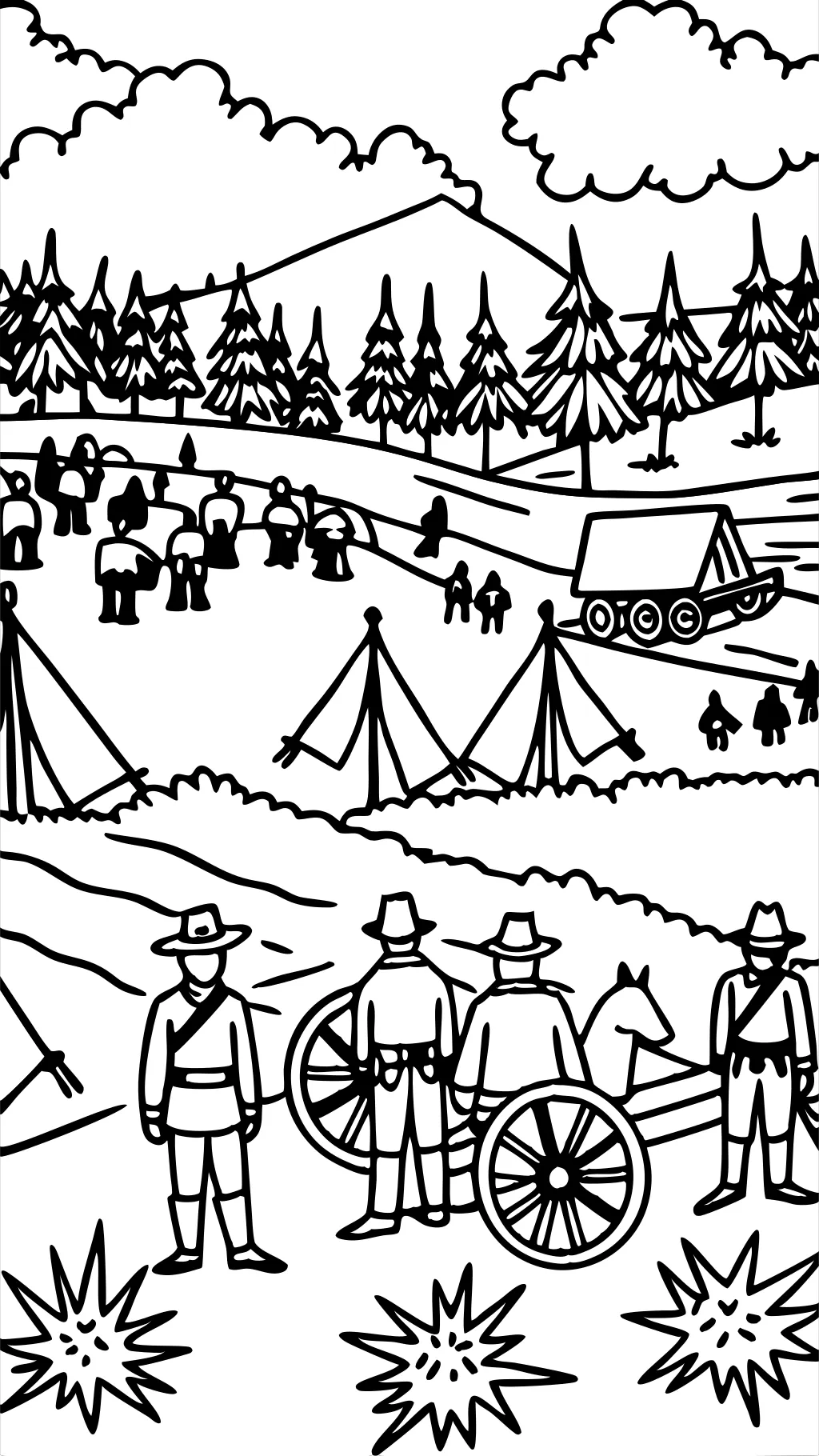 american civil war coloring pages